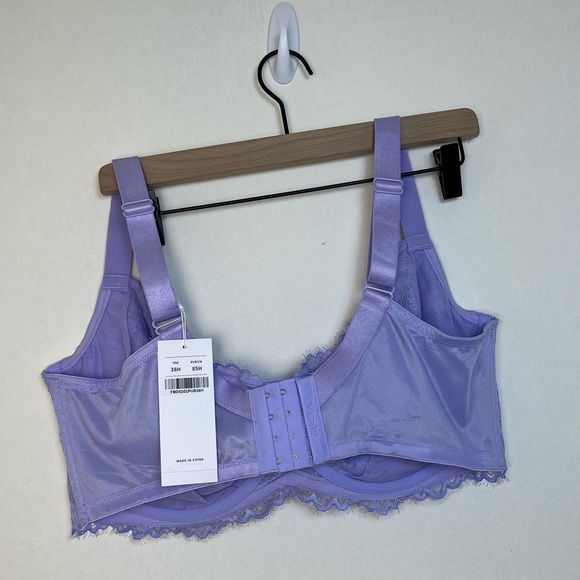 NWT 38H HSIA Purple Sunflower Underwire Lace Bra - Picture 4 of 5
